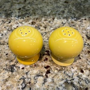 Fiestaware yellow salt & pepper shakers